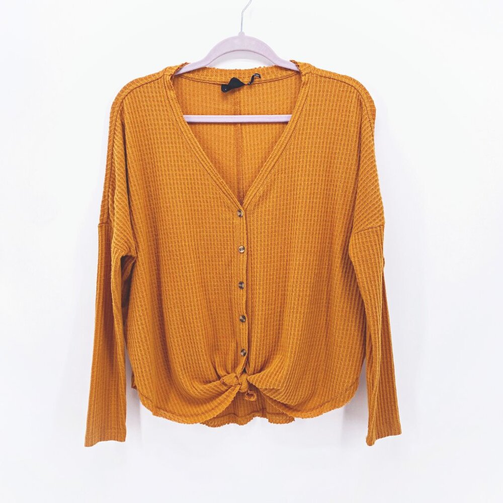 Out From Under Jojo Button Front Thermal Top‎